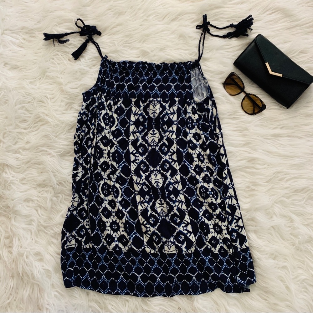 Blue Dress with Adjustable Straps